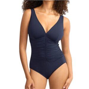 NWOT Coco Contours Solitaire V-Neck Bra Sized Underwire One Piece Swimsuit